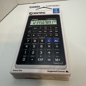 Casio Scientific Calculator 10-2 Digit 63/100 FX260 SOLARII